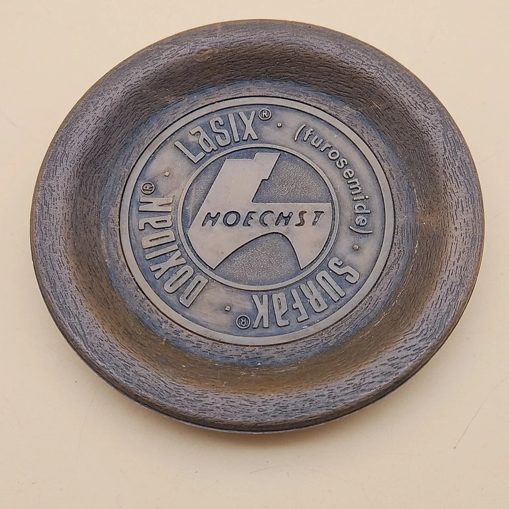 Vintage Pharmaceutical Collectible Hoechst Ashray Wooden Lasix Surfak Doxidan